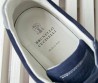 Мужские замшевые кроссовки Brunello Cucinelli синие 2024