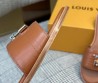 Женские кожаные шлепанцы Louis Vuitton коричневые с замочком 2024