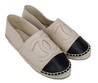Женские кожаные эспадрильи Chanel Cruise Full Beige/Black