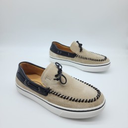 Мужские замшевые лоферы Tod's светло-бежевые 2024