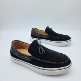 Мужские замшевые лоферы Tod's черные 2024