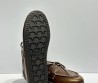 Женские кожаные лоферы Miu Miu коричневые со шнурком 2024