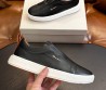 Мужские кожаные кеды без шнурков Santoni черные 2024