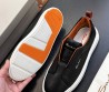 Мужские кожаные кеды без шнурков Santoni черные 2024