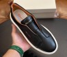 Мужские кожаные кеды без шнурков Santoni черные 2024