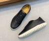 Мужские кожаные кроссовки Santoni черные 2024