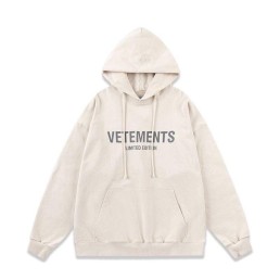 Женское худи Vetements бежевое oversize 2024