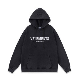 Женское худи Vetements черное oversize 2024