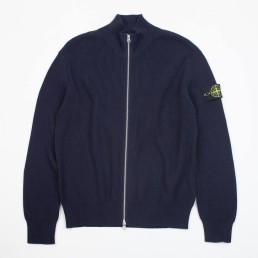 Мужской кардиган на молнии Stone Island темно-синий 2024