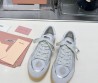 Женские кожаные кроссовки Miu Miu Bleached leather серые с замшевым носом 2024