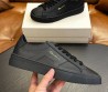Мужские кожаные кеды Santoni черные 2024