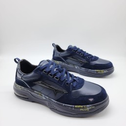 Мужские комбинированные кроссовки Premiata синие 2024