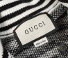 Мужской кардиган Gucci черно-белый с красным на молнии 2024