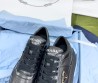 Женские кожаные кроссовки на платформе Prada черные 2024