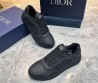 Мужские кожаные кроссовки Christian Dior черные матовые 2024