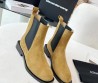 Женские замшевые укороченные сапоги Alexander Wang коричневые 2024