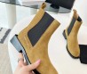 Женские замшевые укороченные сапоги Alexander Wang коричневые 2024