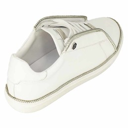 Женские летние кожаные белые кроссовки Philipp Plein Anniston