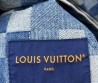 Женская джинсовая куртка Louis Vuitton голубая в клетку 2024