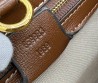 Женская комбинированная сумка Gucci бежевая с коричневым 33х25 см 2024