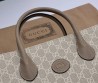 Женская комбинированная сумка Gucci бежевая 33х25 см 2024