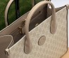 Женская комбинированная сумка Gucci бежевая 33х25 см 2024