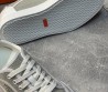 Мужские текстильные кроссовки Hermes серые с белым кожаным носом 2024