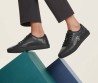 Мужские кожаные кроссовки Hermes черные 2024