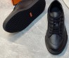 Мужские кожаные кроссовки Hermes черные 2024