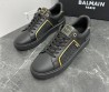 Мужские кожаные кроссовки Balmain B-Court черные 2024