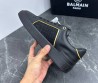 Мужские кожаные кроссовки Balmain B-Court черные 2024