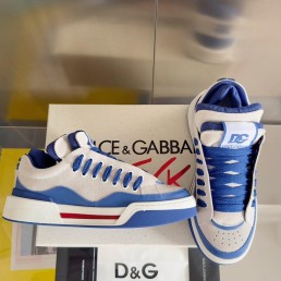 Мужские замшевые кроссовки Dolce & Gabbana серые с синим 2024