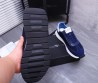 Мужские комбинированные кроссовки Emporio Armani синие 2024