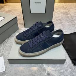 Мужские замшевые кеды Tom Ford синие 2024