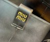 Женские кожаные сапоги Miu Miu Fume черные 2024