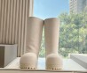 Женские замшевые сапоги Balenciaga Alaska fur bootie белые на меху 2024