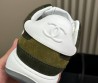 Женские замшевые кроссовки Chanel темно-зеленые 2024