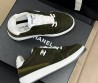Женские замшевые кроссовки Chanel темно-зеленые 2024