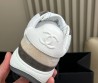 Женские замшевые кроссовки Chanel серые 2024