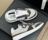 Женские замшевые кроссовки Chanel серые 2024