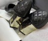 Женские кожаные туфли Chanel черные каблук 5,5 см 2024