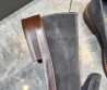 Мужские замшевые лоферы Brunello Cucinelli серые с прострочкой на подошве 2024