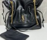 Женская кожаная сумка Saint Laurent черная 33х33х10 2024
