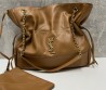 Женская кожаная сумка Saint Laurent коричневая 33х33х10 2024