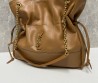 Женская кожаная сумка Saint Laurent коричневая 33х33х10 2024