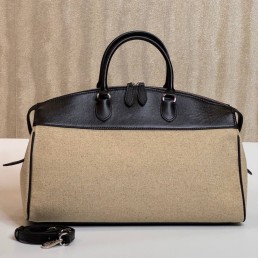 Женская комбинированная сумка The Row бежевая с черным 42х25 2024