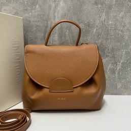 Женская кожаная сумка Polene коричневая 32х22х12 2024