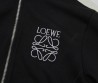 Женское худи на молнии Loewe черное с белыми полосами 2024