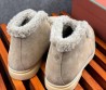 Мужские замшевые ботинки Loro Piana Walk and Walk бежевые с мехом 2024