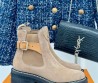 Женские замшевые ботинки Louis Vuitton Beaubourg бежевые 2024